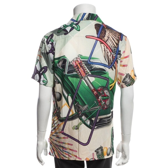 Orlebar Brown Button Up Shirt Mens Size Medium Vehicle Resort Wear Tropical - Picture 2 of 7